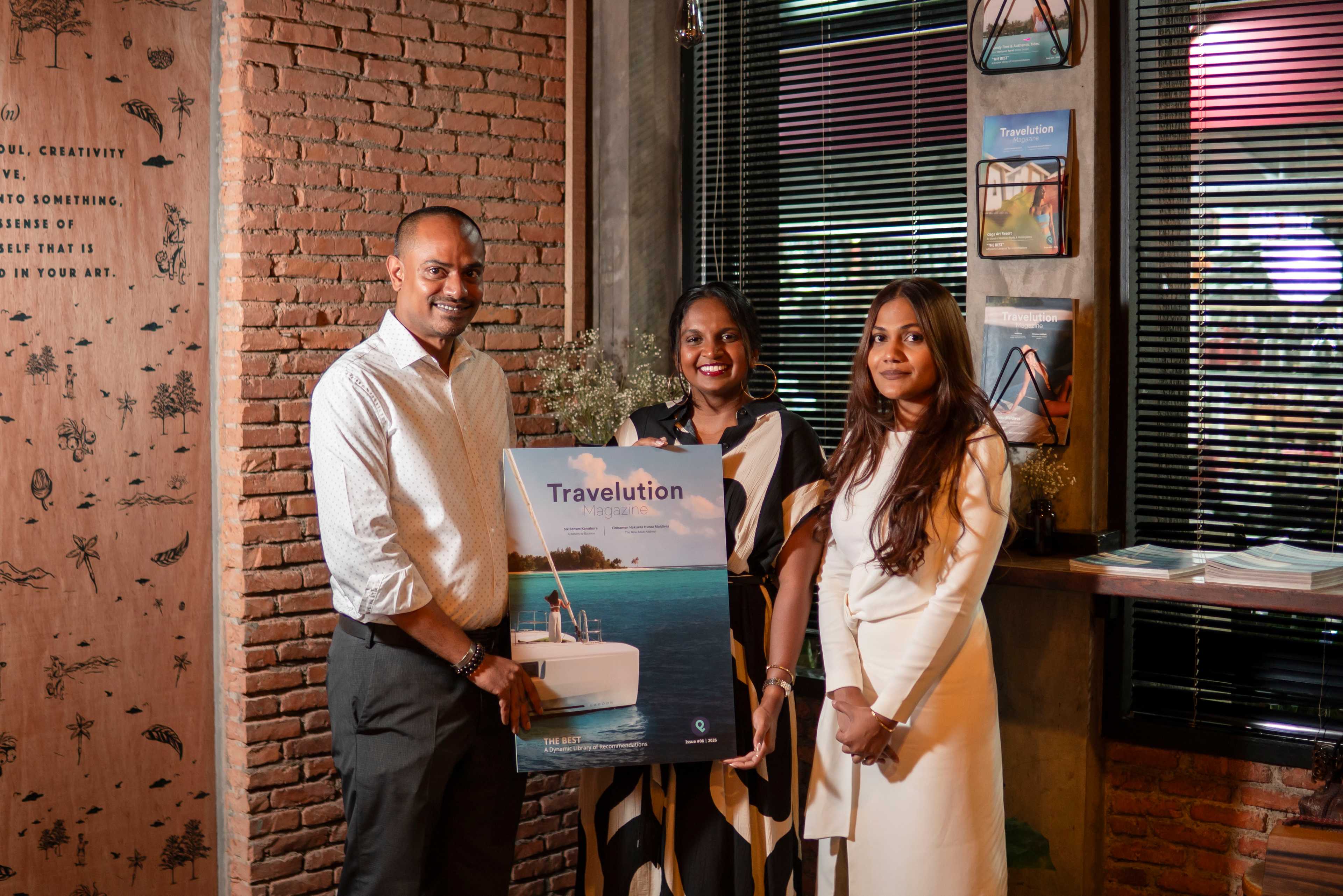 Mohamed Nashath Rasheed - Minister of State for Tourism and Civil Aviation, Nirushi Palihawadana- Marketing Communications Manager, Six Senses Kanuhura Maldives, Aishath Jeelan - Editor in Chief, Travelution Media
