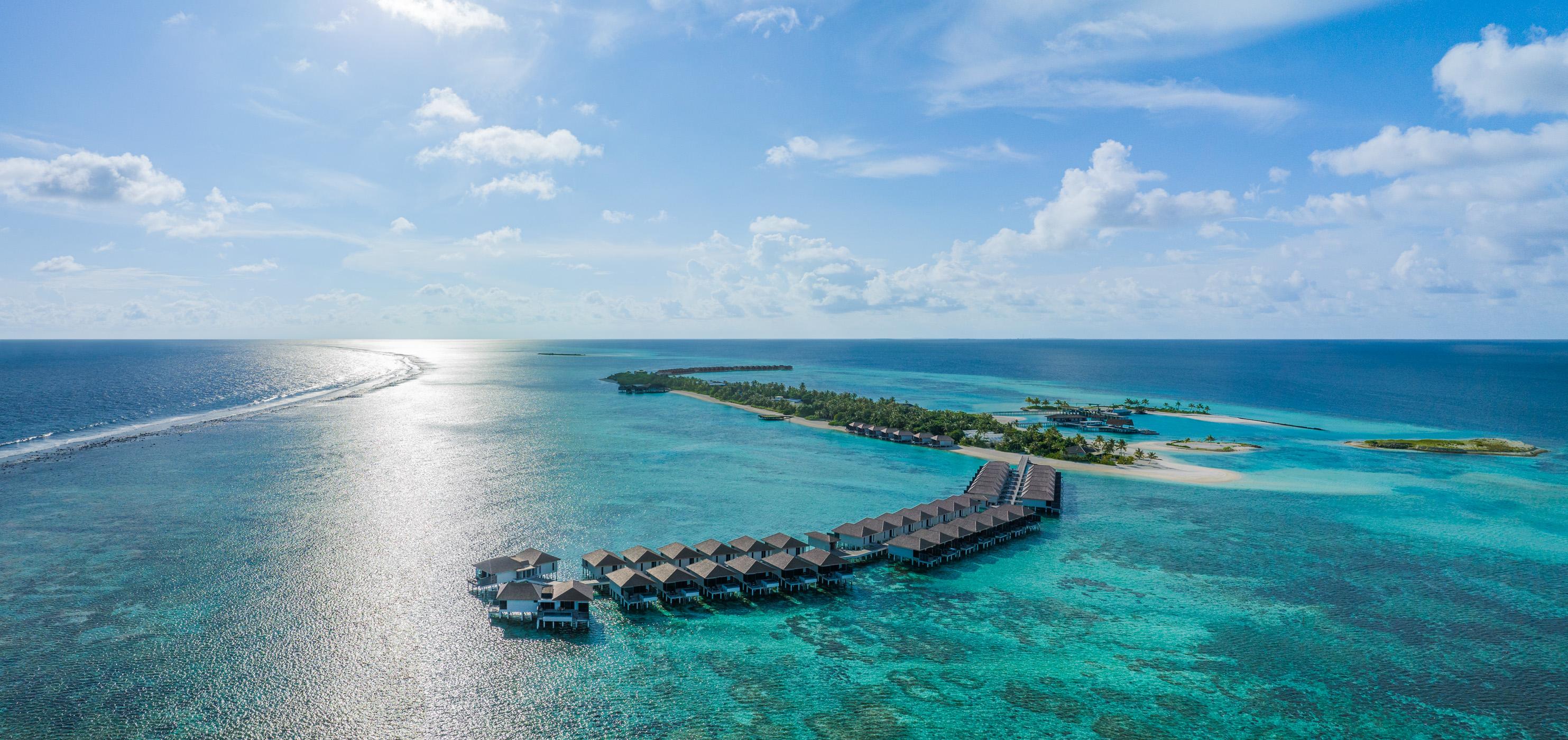 Le Méridien Maldives Resort & Spa - Overwater Villas - Aerial Shot.jpg
