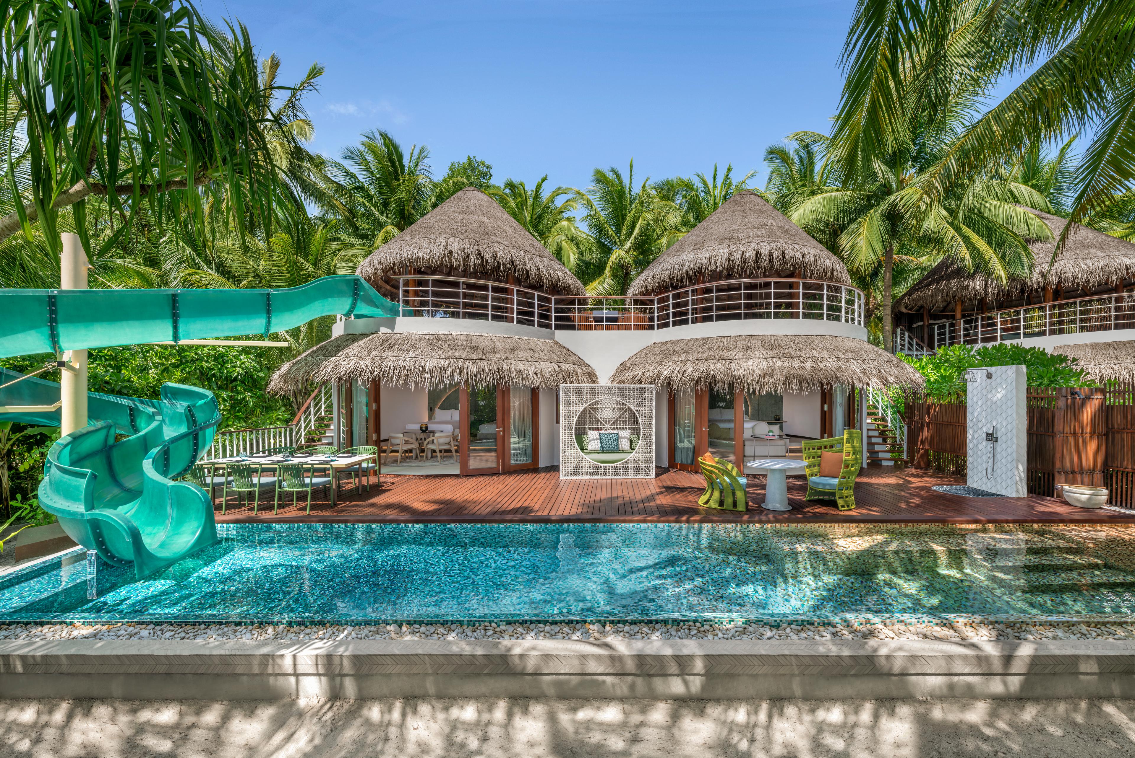 W Maldives - Oasis Beach Two-Bedroom Villa - Exterior with Slide 2.jpg